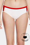 Zivame Abstract Colorplay Mesh Low Rise Full Coverage Hipster Panty - Barbados Cherry — thumbnail 1